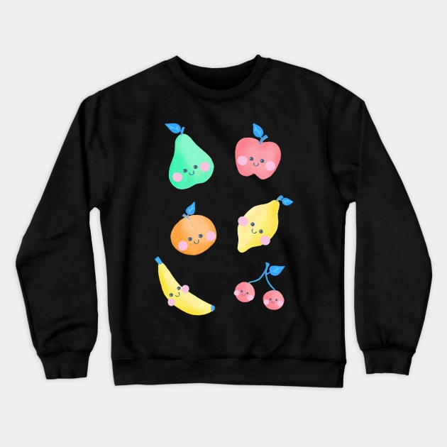 Kawaii Fruits - Adorable Sweet Food - Kawaii Art Crewneck Sweatshirt by Alice_creates